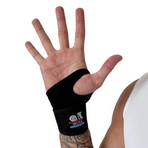 IRUFA,WR-OS-15, 3D Breathable Elastic Knit Fabric Thumb & Wrist Brace Support Wrap, One PCS for Volleyball Badminton Tennis Basketball Weightlifting,Baseball, Yoga,GYM
