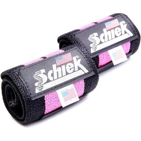 Schiek Sports Model 1112 Heavy Duty 12" Wrist Wraps - Pink/Black