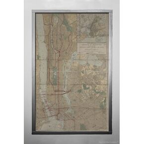 Map of TheRand McNally Map of the Borough of Manhattan, the principal portion of the Boroughs of Bronx, Brooklyn, and Queens and the business district of Jersey City. |Vintage Fine Art Reproduction|Re in Kuwait