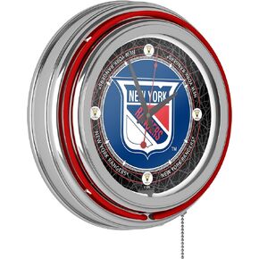 Vintage New York Rangers® Neon Clock - 14 inch Diameter