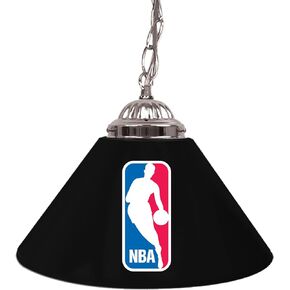Trademark Global Pendant Light - NBA NBA Logo with All Teams 14-Inch Single Hanging Lamp with Pull Chain for Bar, Garage, or Man Cave Accessories