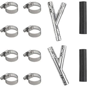 47238HP Aluminum Heater Hose Repair Kit Y Connector Fits for Dodge Grand Caravan Journey Chrysler Town & Country Ford Expedition F150 Lincoln Replaces# 05058551AE 4677603AK