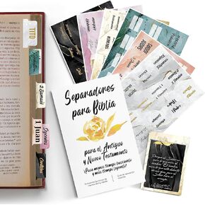Bible Tabs for Kids - 63 Pieces Set Laminated Bible Tabs for Study Bible with Guide Included + Magnetic Bookmark - Bible Journaling Supplies to Help Your Little Guys Learn The Books of The Bible