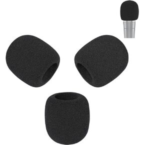 Pop Filter/Windscreen for Shure SM58 SM58S SM58LC SM58-CN SM58-X2U SM48 Beta-58A Microphones, Foam Mic Cover for Filtering Plosives, Hissing Noise and Other Ambient Noise(Pack of 3, Black)