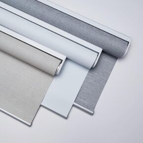 Cordless Roller Window Shades 100% Blackout Roller Shades Eco-Friendly Fabric with Jacquard Pattern (Stone Grey, 33"W X 64"H) Thermal Insulated UV Protection Blinds for Windows, Office, Home