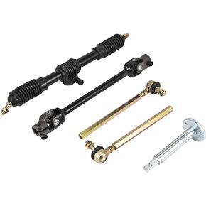 Steering Wheel assembly Tie Rod Rack Adjustable Shaft Kits Fit for Go Kart ATV UTV 110cc 125cc 140cc 150cc
