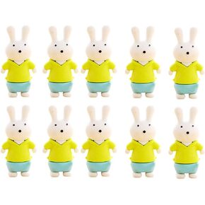 NUOBESTY 16pcs Cartoon Rabbit Eraser Lovely Rabbit Ornament Multi-use Students Eraser