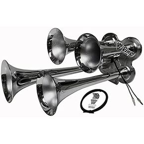 Viking Horns | Four Trumpet Air Horn (Black) | Super Loud (149dB) - [V4008B]
