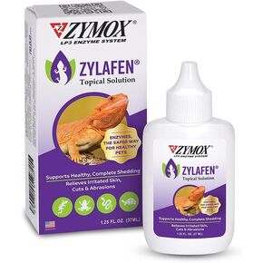 Zymox Zylafen Topical Solution for Reptiles, 1.25 oz. – Supports Healthy, Complete Shedding for Lizards, Snakes, Turtles & Frogs – Soothes Irritated Skin: Abrasions, Wounds, & Abnormal Shedding