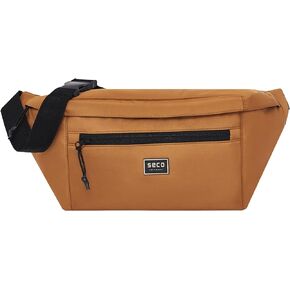 Fanny Pack for Women - Extra Large | Waterproof Bag for Travel and Hiking - Adjustable Crossbody Bags for Women - Seco Rainwear - Mens and Womens Fashion Travel Bag - Crossbody Travel Purse - Camel