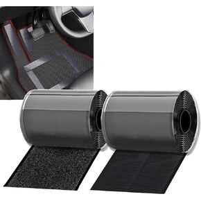 KAEGREEL Hook and Loop Tape with Adhesive for Cars RV, High Temperature Resistant Adhesive Tape for Car Mats, Visor, Truck Liner, Ideal for Smooth Surfaces, 11CM Wide 2M Long