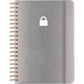 Nokingo Spiral Password Book with Alphabetical Tabs - 5x7 inch Password Organizer with A-Z Tabs for Internet Login, Website, Username, Password. Password Keeper for Home or Office, PU Cover, Teal