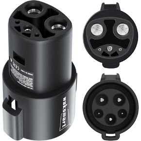 Waksmart J1772 إلى مهايئ شاحن تسلا ماكس 80A/250 فولت التيار المتناوب المستوى 1 والمستوى 2 مهايئ شاحن سيارات كهربائية SAE J1772 لجميع نماذج تسلا in Kuwait