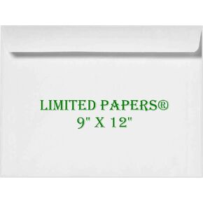 9 x 12 Booklet Envelope - Open Side - 28# White - (9 x 12) - Large Envelope Series (Jumbo) (100)