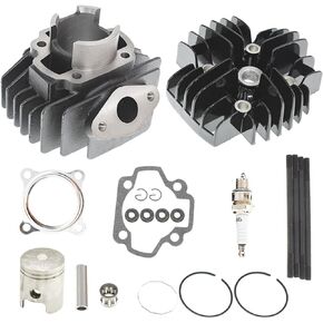 labwork 50cc Engine Piston Cylinder Head Top End Gasket Repair Kit Replacement for Yamaha PW50 QT50 1979-2017 4J2-11311-01-00