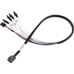 SilverStone Technology CPS05 SFF-8643 to SATA7-Pin with Sideband Mini SAS HD Cable, SST-CPS05