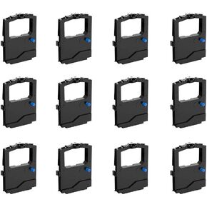 12 عبوة بديلة لخرطوشة شريط الطابعة المتوافقة مع Okidata 42377801 لـ Microline 420، 421، 490، 491، ML420، ML421، ML490، ML491، أسود in Kuwait