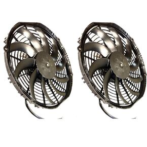 2 Pack!! Save $$ - SPAL 30100435 10" Fan Puller Curved Blades 12 Volt Low Profile 847 cfm VA11-AP7/C-57A