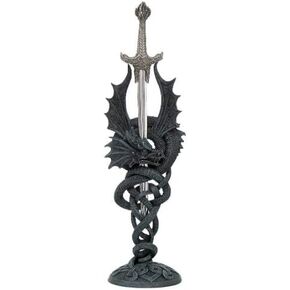 Pacific Giftware Mystical Spiral Dragon Letter Opener Desktop Decor 10 Inch Tall