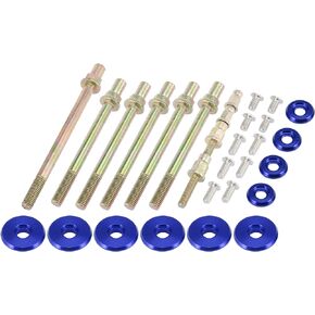 X AUTOHAUX Low Profile Engine Valve Cover Washer Bolt Kit Blue for Acura for Honda K-Series Engines K20 K24