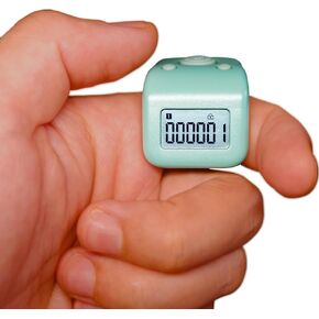 Arvakr Rechargeable Finger Counter, IPX8 Waterproof Lap Counter, Silent 6 Channels Digital Tasbih Tally Clicker with LED for Prayer Swimming Knitting Gift