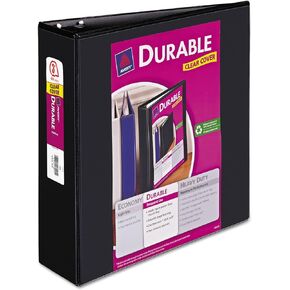 Avery 17041 Durable View Binder w/Slant Rings, 11 x 8 1/2, 3-Inch Cap, Black
