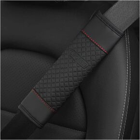 Car Seat Belt Shoulder Pad, 2PCS Soft Harness Automotive Seatbelt Cover for Shoulder Pad Neck Cushion Strap Protector, Vehicle Interior Accessories for Truck RV SUV & More（Black）