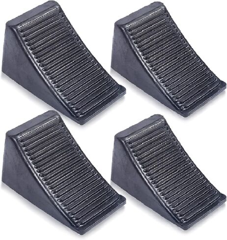 Fasmov 2 Pack Solid Rubber Heavy Duty Wheel Chock, Premium Chock for Car, Travel Trailers, RV, Truck, and ATV in Saudi Arabia
