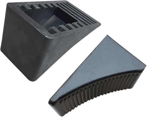 Fasmov 2 Pack Solid Rubber Heavy Duty Wheel Chock, Premium Chock for Car, Travel Trailers, RV, Truck, and ATV in Saudi Arabia