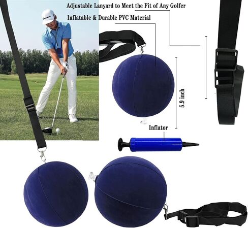 Golf Swing Training Aid Arm Band Trainer Impact Ball Inflator Assist Posture Motion Correction Aids Set for Men Women Golfer Beginner Practice in Saudi Arabia