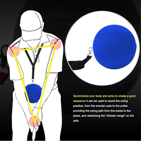 Golf Swing Training Aid Arm Band Trainer Impact Ball Inflator Assist Posture Motion Correction Aids Set for Men Women Golfer Beginner Practice in Saudi Arabia