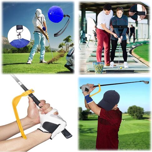 Golf Swing Training Aid Arm Band Trainer Impact Ball Inflator Assist Posture Motion Correction Aids Set for Men Women Golfer Beginner Practice in Saudi Arabia
