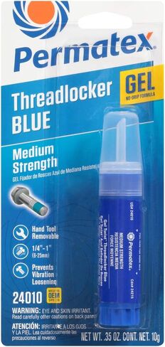 Permatex 24010-6PK Medium Strength Threadlocker Blue Gel, 10 g Gel Twist Applicator (Pack of 6) in Saudi Arabia