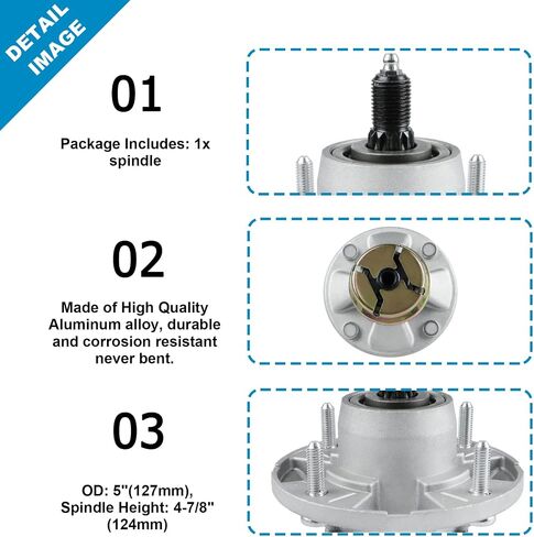 Deck Spindle Assembly for John Deere AM124498 AM131680 AM135349 AM144377 LX255 LX280 LX289 GX255(54C) in Saudi Arabia