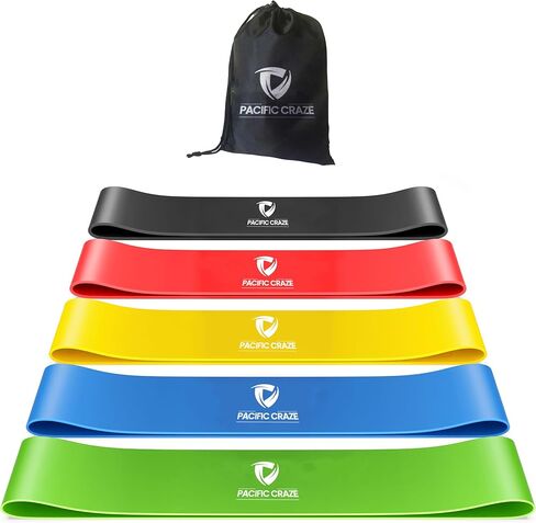 أربطة مقاومة للتمرين، أربطة تمرين للياقة البدنية في صالة الألعاب الرياضية المنزلية، أربطة غنيمة للرجال والنساء، أربطة مرنة قابلة للتمدد للتمرين، مجموعة من 5 قطع in Kuwait