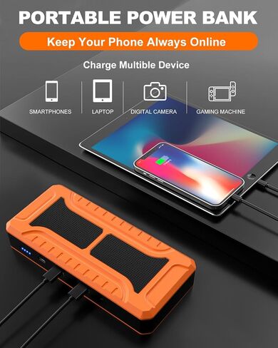 SYPOM Car Jump Starter, 4000A Peak Battery Jump Starter (for All Gas or Up to 10L Diesel), Portable Battery Booster Power Pack, 12V Auto Jump Box with LED Light,Power Bank, USB Quick Charge in Saudi Arabia