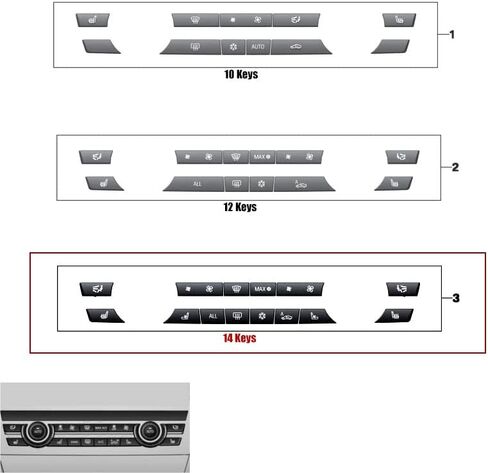 WODOFO GDR 14 Key Air Conditioning A/C Vent Button AC Heater Climate Control Key Caps Interior Repair Kit Replacement for BMW 5 6 7 M5 M6 F02 F06 F10 F12 61319313924 in Saudi Arabia