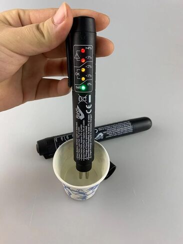 جهاز اختبار سائل الفرامل من Leewoth، قلم اختبار سائل الفرامل لمركبة DOT3 DOT4، جهاز اختبار رطوبة سائل الفرامل مع 5 مؤشرات LED، أداة اختبار تشخيص الفرامل التلقائية in Kuwait