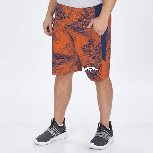 شورت Zubaz للرجال مرخص رسميًا من البوليستر الثابت مع لوحات جانبية، لون الفريق in Saudi Arabia