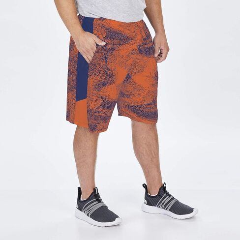 شورت Zubaz للرجال مرخص رسميًا من البوليستر الثابت مع لوحات جانبية، لون الفريق in Saudi Arabia