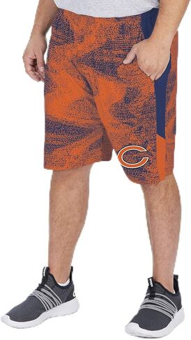 شورت Zubaz للرجال مرخص رسميًا من البوليستر الثابت مع لوحات جانبية، لون الفريق in Saudi Arabia