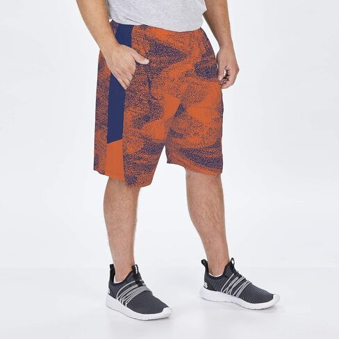 شورت Zubaz للرجال مرخص رسميًا من البوليستر الثابت مع لوحات جانبية، لون الفريق in Saudi Arabia