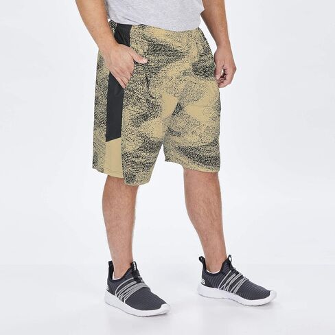 شورت Zubaz للرجال مرخص رسميًا من البوليستر الثابت مع لوحات جانبية، لون الفريق in Saudi Arabia