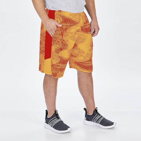 شورت Zubaz للرجال مرخص رسميًا من البوليستر الثابت مع لوحات جانبية، لون الفريق in Saudi Arabia