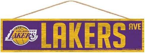 Wincraft NBA Los Angeles Lakers SignWood Avenue Design, Team Color, 4x17 in Saudi Arabia