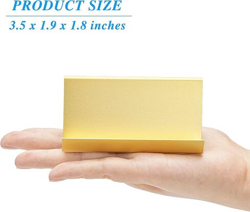 Metal Business Card Holder for Desk, Modern Business Card Holder Display, Aluminum Desktop Business Card Organizer, Business Name Card Stands, Gold in Saudi Arabia