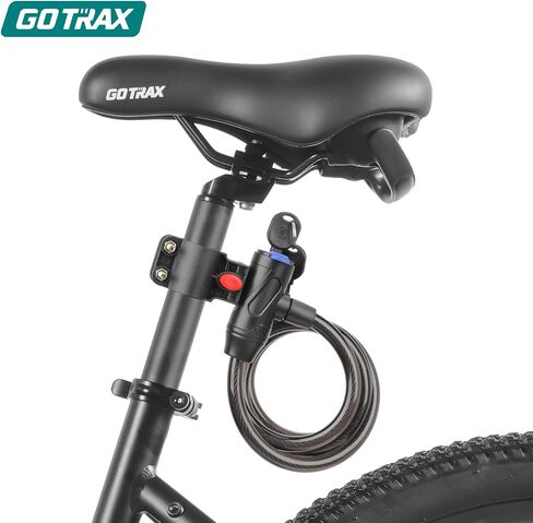 Gotrax LockGuard Scooter Locks, 4 Feet Bike Locks Cable, Heavy Duty Anti Theft Bicycle Lock with Mounting Bracket and 2 Keys, Cable Lock Suitable for Scooters and Bikes (Key Lock) in Saudi Arabia