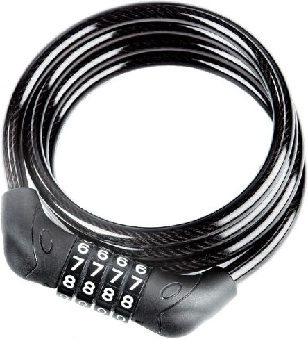 Populo 4 Digit Combination Scooter Lock Cable - Keyless, Convenience & Strong，Flexible Steel Cable 4 FT Long 5/16 in Fit in Kuwait