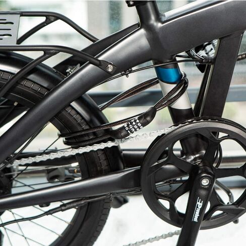 Populo 4 Digit Combination Scooter Lock Cable - Keyless, Convenience & Strong，Flexible Steel Cable 4 FT Long 5/16 in Fit in Kuwait