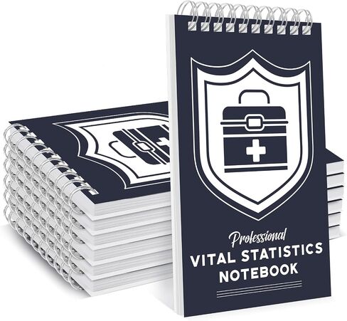 Glenmal 6 Pack First Responders Vital Statistics Notebook Medical Notebook for Vital Signs and Additional Patient Information 420 Pages in Saudi Arabia